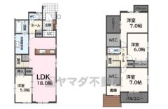 広々7帖の洋室が2階に2部屋あります＾＾リビング階段でコミュニケーションが取りやすい間取りです＾＾