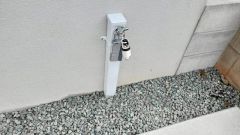 洗車の時などに便利な外水栓。