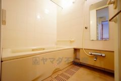 1日の疲れを癒すくつろぎのバスルーム。足を伸ばしてもゆったりと入れるサイズです。お子様と一緒にお風呂に入っても狭くないですね^^