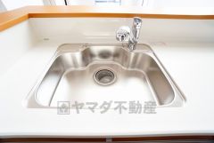 広々とした凸型シンクに洗剤ポケットを標準装備。大きなお鍋など洗いやすいです。