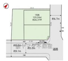 1号地。敷地36坪＾＾