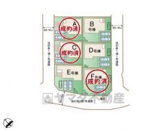 B号棟。カースペース3台分あり＾＾A、C、F号棟成約済み。