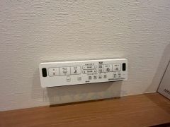 壁リモコンタイプのウォシュレット付き。