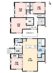 4ＬＤＫとウォークインクローゼットでゆとりのある暮らしが実現。