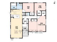 階段昇降がなく、子育てや介護がしやすい平屋＾＾間仕切り対応可能な洋室付き、ライフスタイルや家族構成の変化に対しても柔軟に対応できます。