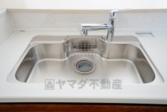 広々とした凸型シンクに洗剤ポケットを標準装備。大きなお鍋など洗いやすいです。