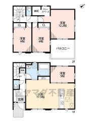 4ＬＤＫとウォークインクローゼットでゆとりのある暮らしが実現。リビングは17帖以上の開放感あふれる空間です。洋室が4部屋あるので、お子様が大きくなっても安心ですね＾＾