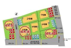 2号棟。カースペース3台分あり＾＾1.3.5号棟成約済み。