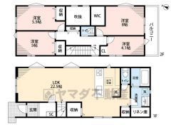 洗面所とキッチンが接しているウォークスルー設計になっています。家事動線が近いのはとても便利です。