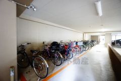 自転車置き場。