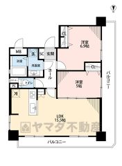 2面バルコニーで光そそぐ空間＾＾各居室収納付きでお部屋が散らかりにくいです。どの部屋からもバルコニーへ出られます＾＾
