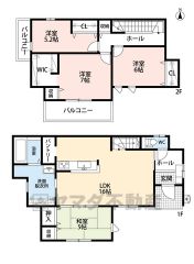 とにかく収納力に優れた間取りです。2面バルコニーで、どのお部屋にいても明るさを感じられます。