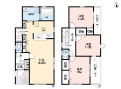 2面バルコニー確保＾＾全洋室広々5帖以上＾＾