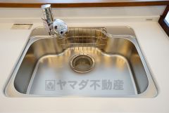 広々とした凸型シンクに洗剤ポケットを標準装備。大きなお鍋など洗いやすいです。