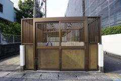 しっかりと扉の閉まるゴミ置き場。ゴミが散らかる心配もありません。