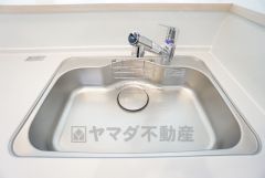 広々とした凸型シンクに洗剤ポケットを標準装備。大きなお鍋など洗いやすいです。