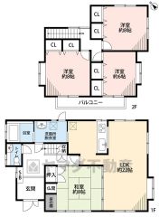 全居室6帖以上、収納付きのゆとりのある空間＾＾リビングは22帖と広々。居心地良く、ご家族皆がゆったり寛げる憩いの空間となりそうです。
