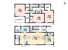全室南向きで陽当たりを1日中確保できる間取り。パントリーや廊下収納、書庫等、収納豊富な住宅です＾＾