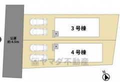 3号棟。カースペース並列2台分＾＾2号棟成約済み。