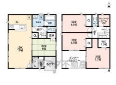 リビングは18帖の開放感あふれる空間です。居室も全室6帖以上と広々＾＾在宅でのお仕事に重宝するテレワークルーム付き。