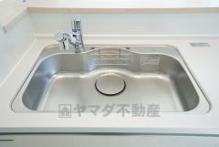 広々とした凸型シンクに洗剤ポケットを標準装備。大きなお鍋など洗いやすいです。