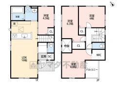 ダイニング上部に開放感のある吹抜けあり＾＾ 全室2面採光、風の通る気持ちの良い家。