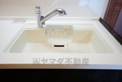 広々とした凸型シンクに洗剤ポケットを標準装備。大きなお鍋など洗いやすいです。