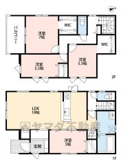家具の配置がしやすい縦型リビング。広いLDKを探していた方に。