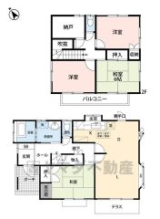 母屋。4ＬＤＫでゆとりのある暮らしが実現。南西向きで明るさを感じられます。