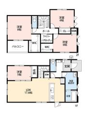 全居室5帖以上、収納付き。オールフローリング。自然とコミュニケーションが増えるリビング階段＾＾