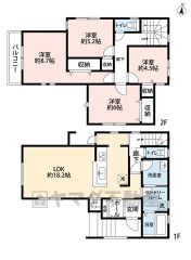 ゆとりある4LDK＾＾全居室収納スペース付きの充実した間取り＾＾全室2面採光で陽当たり、風通し良好＾＾