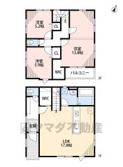 洗面所とキッチンが接しているウォークスルー設計になっています。家事動線が近いのはとても便利です。