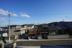 2階バルコニーからの眺望です。前面に遮るものがなく景色を一望できます。