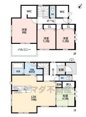 LDKと和室を合わせると22.5帖の大空間となります。