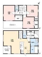 2階バルコニーへは2部屋から出入りできて便利＾＾主寝室にWIC付き＾＾