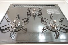 3口コンロなので、効率よくお料理が楽しめます。毎日のお料理も楽しくなりますね＾＾