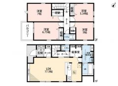 ゆとりある4LDK＾＾全居室収納スペース付きの充実した間取り＾＾外出時、帰宅時に必ずリビングを通るリビングスルー設計＾＾