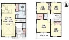 18.6帖の広々としたリビング上部は折上天井で開放感のある空間＾＾パントリー、SIC、WIC付き＾＾