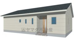 完成予想図。現況と異なる場合は現況優先となります。シンプルでいつまでも飽きのこないデザインが周囲の環境に調和し、どんなご家族にもフィットするデザインです。