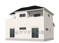 完成予想図。10年間の瑕疵保証が付いた安心の新築戸建。最新の設備で気持ちの良い新生活を送りませんか。