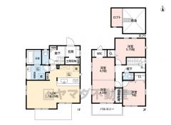 リビングは16帖以上の開放感あふれる空間です。2階は洋室が3部屋あるので、お子様が大きくなっても安心ですね＾＾