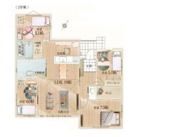 平屋。リビング19帖。パントリー、WIC付き＾＾