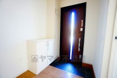 たっぷり収納できるシューズボックスです。家族全員の靴がきれいに整頓できます。棚の上にお花や写真を飾っても良いですね。