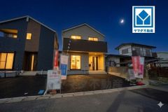 夜の外観イメージです。地球に優しいオール電化住宅でエコな暮らしを＾＾お気に入りの家具とインテリアで素敵な部屋を作りましょう。