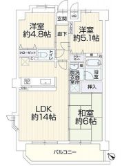 南西向きで日当たり良好。バルコニーへは2部屋から出られて便利＾＾各居室収納完備でお部屋が散らかりにくいです＾＾