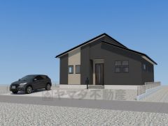 外壁はツートンカラーでスタイリッシュな外観で来客の時が待ち遠しくなりますね。