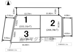 2号地。角地につき日当たり、通風良好です。