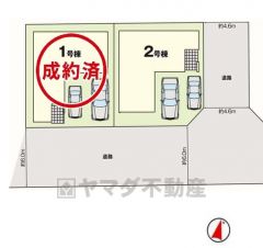 1号棟成約済み。2号棟。カースペース2台分あり＾＾