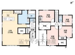 リビングは23帖以上の開放感あふれる空間です。2階は洋室が4部屋あるので、お子様が大きくなっても安心ですね＾＾