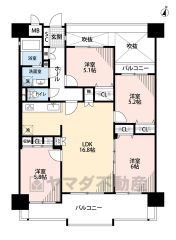 南向きで日当たり良好＾＾各居室5帖以上、収納付き。家族が集まるリビングは16帖以上＾＾